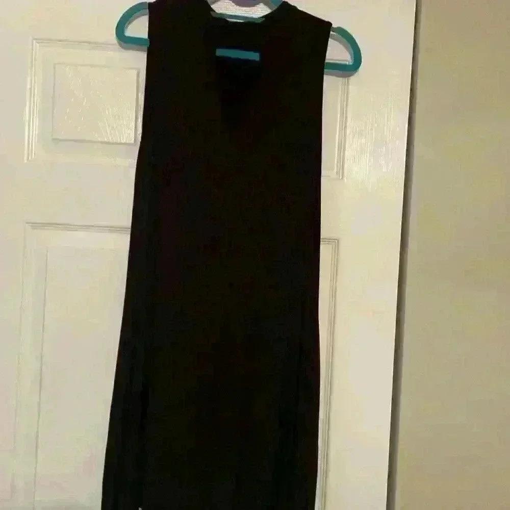 Black Abbeline tank dress with chest cut out. L.